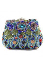 Ladies' Elegant Flower Rhinestone Hand Bags And Purses