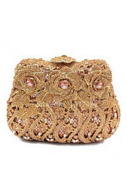 Ladies' Elegant Flower Rhinestone Hand Bags And Purses