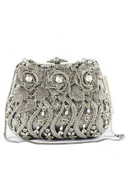 Ladies' Elegant Flower Rhinestone Hand Bags And Purses