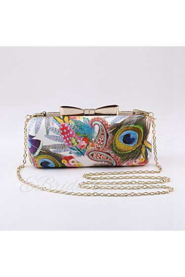 Women's The Peacock Feather Bowknot Evening Bag