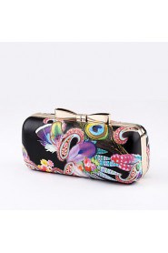 Women's The Peacock Feather Bowknot Evening Bag