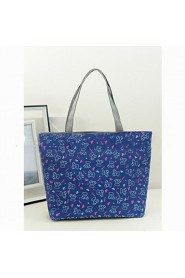 Fashion Women Canvas Print Shopper Shoulder Bag / Tote /Mummy Bag