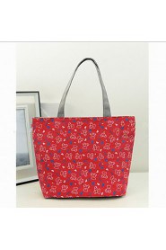 Fashion Women Canvas Print Shopper Shoulder Bag / Tote /Mummy Bag