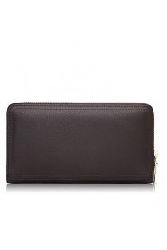 Men Cowhide Baguette Clutch / Card & ID Holder / Wristlet Brown / Black