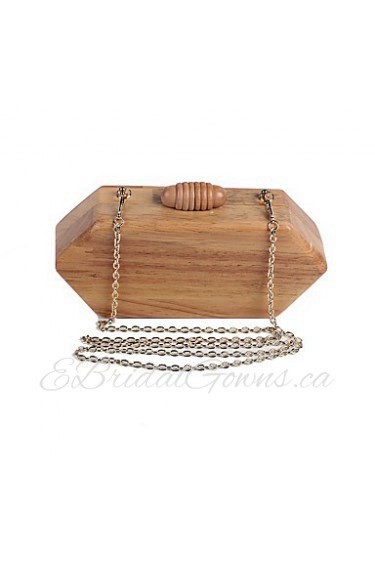 Women's Handmade Pure Wooden Evening Bag