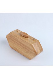 Women's Handmade Pure Wooden Evening Bag