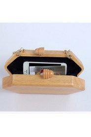 Women's Handmade Pure Wooden Evening Bag