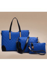 Women PU Barrel Shoulder Bag / Tote White / Blue / Gold / Black