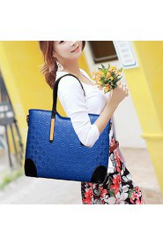 Women PU Barrel Shoulder Bag / Tote White / Blue / Gold / Black