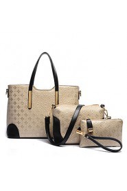 Women PU Barrel Shoulder Bag / Tote White / Blue / Gold / Black