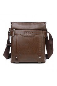 Men's PU Baguette Shoulder Bag/Tote Brown/Black