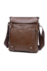 Men's PU Baguette Shoulder Bag/Tote Brown/Black