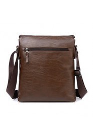 Men's PU Baguette Shoulder Bag/Tote Brown/Black