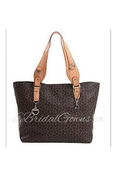 Women Casual PVC Tote Brown