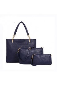 Women Casual / Office & Career / Shopping PU Tote Blue / Red / Black