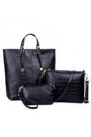 Women Casual / Office & Career / Shopping PU Tote Gold / Silver / Black