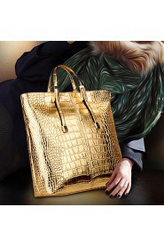 Women Casual / Office & Career / Shopping PU Tote Gold / Silver / Black