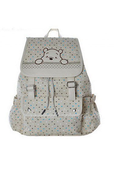 Women Canvas Baguette Backpack Beige/Pink/Purple/Blue