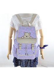 Women Canvas Baguette Backpack Beige/Pink/Purple/Blue