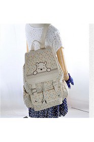 Women Canvas Baguette Backpack Beige/Pink/Purple/Blue