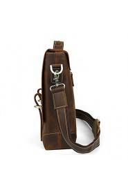 Men Cowhide Leather Shoulder Messenger Bag Tote Business Bag