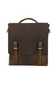 Men Cowhide Leather Shoulder Messenger Bag Tote Business Bag