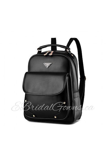 Women PU Shell Backpack