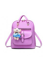 Women PU Baguette Shoulder Bag / Backpack / School Bag Multi color