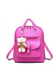 Women PU Baguette Shoulder Bag / Backpack / School Bag Multi color