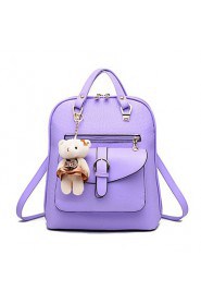 Women PU Baguette Shoulder Bag / Backpack / School Bag Multi color