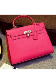 Women Casual PU Tote Blue / Red / Fuchsia