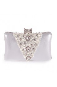 Women Formal / Event/Party / Wedding / Office & Career / Shopping Acrylic Evening Bag White / Gold