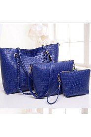 Women Casual / Office & Career / Shopping PU Tote Beige / Blue / Black