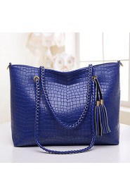 Women Casual / Office & Career / Shopping PU Tote Beige / Blue / Black