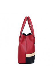 Women Formal / Casual / Office & Career / Shopping PU Tote Blue / Red / Black / Khaki