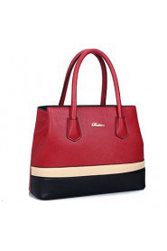 Women Formal / Casual / Office & Career / Shopping PU Tote Blue / Red / Black / Khaki