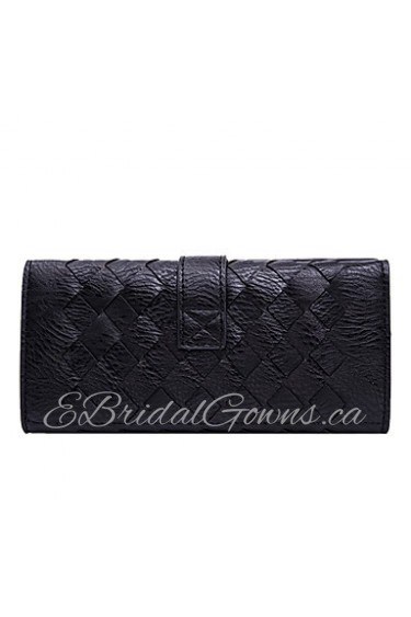 Women's PU Long Wallet/Card/Clutch bag Black