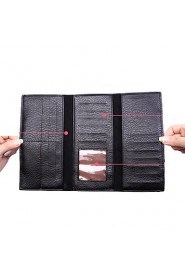 Women's PU Long Wallet/Card/Clutch bag Black