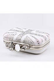 Women's Handmade The Diamond Union Flag Skulls Evening Bag