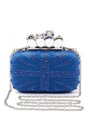 Women's Handmade The Diamond Union Flag Skulls Evening Bag