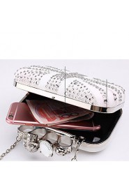 Women's Handmade The Diamond Union Flag Skulls Evening Bag