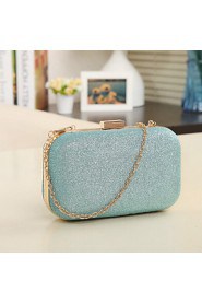 Women's Other Leather Type Baguette Shoulder Bag/Clutch Pink/Blue/Green/Gold