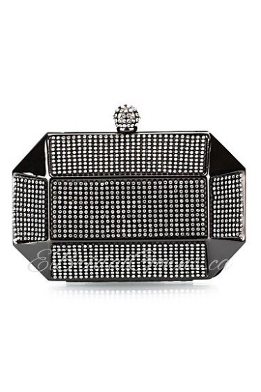 Charming Metal with Crystal Evening Handbag/Clutches(More Colors)