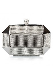 Charming Metal with Crystal Evening Handbag/Clutches(More Colors)