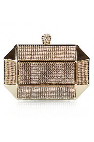 Charming Metal with Crystal Evening Handbag/Clutches(More Colors)