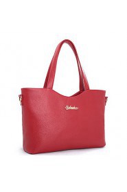 Women Casual / Office & Career / Shopping PU Tote Pink / Blue / Yellow / Red / Black