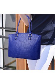 Women PU Weekend Bag Shoulder Bag / Tote Blue / Red / Black