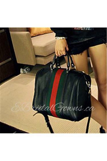 Women PU Baguette Shoulder Bag Black