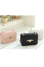 Women PU Baguette Shoulder Bag White / Pink / Black