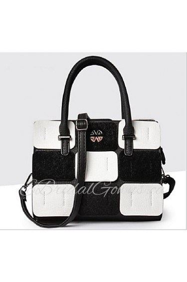 Women Casual PU Tote White / Red